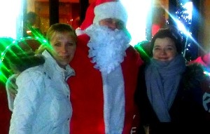 Santa with some of the children's mums at the Charwood.