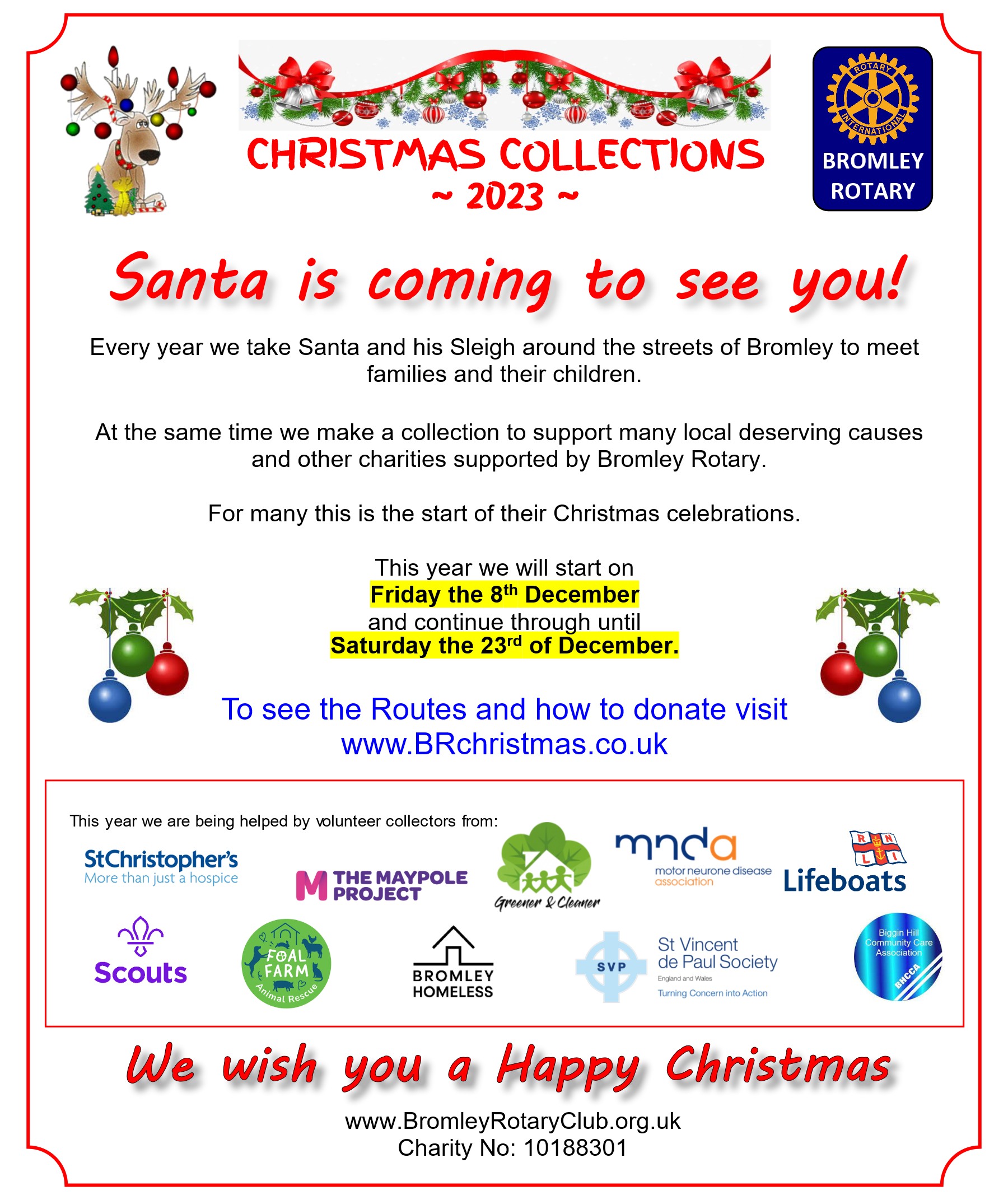 Christmas Sleigh Collections Rotary Bromley