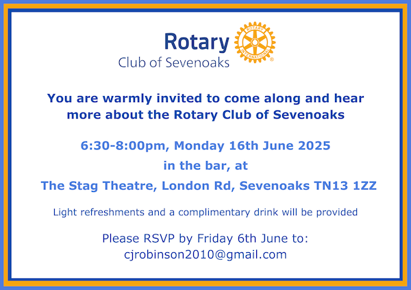 Poster of invitation to event Monday 16th June