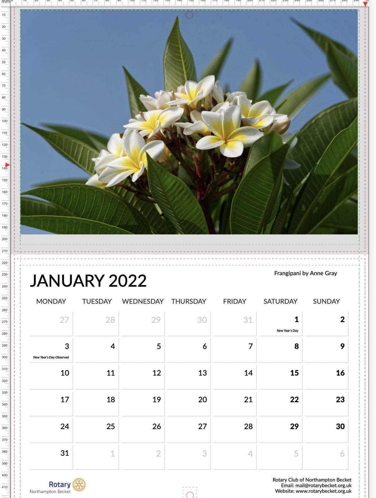 Rotary Becket 2022 Charity Calendar - 