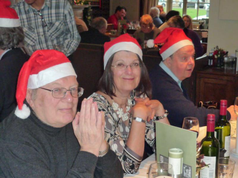 Pinner Rotary at District 1090 Carol Service - Pinner Rotarians and partners following their lunch - which was excellent !