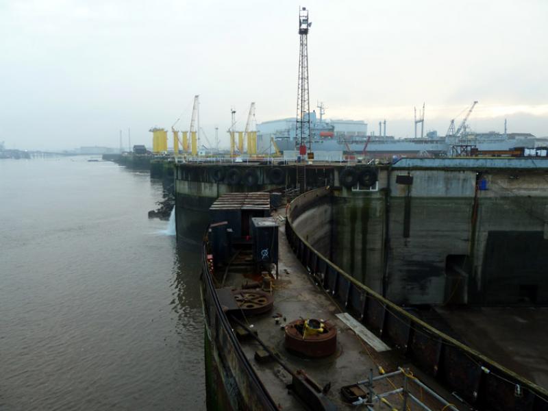 RFA Fort Rosalie and Cammell Laird - 1-at-cammell-laird-dry-dock-gate
