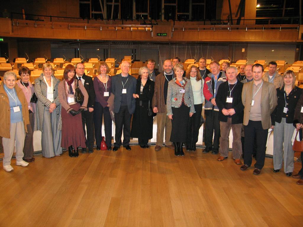 Scottish Parliament Feb 2007 - Club members in the main chamber