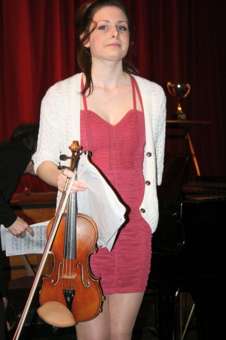 Young Musician Final - 15 Megan Hughes (Wells Cathedral School) announces her violin selection