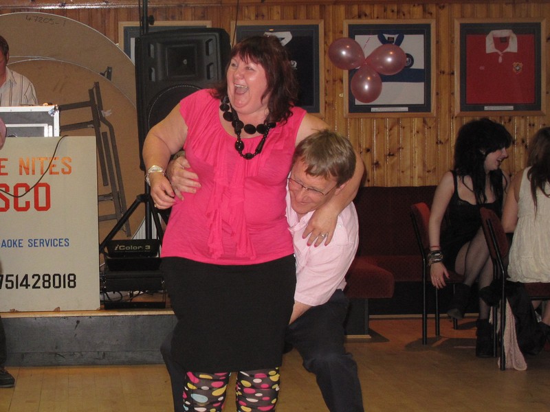 Fourth Visit to Dalkeith (2010) & Pink Disco - Scott giving Diane a lift!
