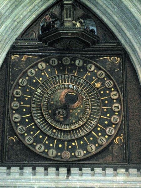 Walking weekend 2009 - Astronomical clock, Wells Cathedral
