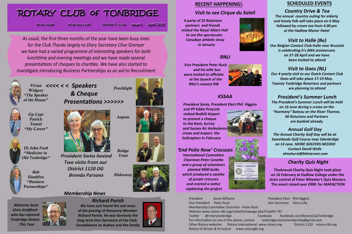 Tonbridge Rotary Newsletter - 