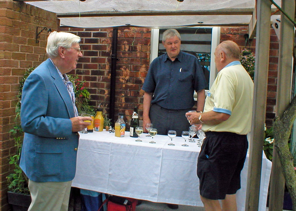 Garden Party, July 2008 -  Jim, Clyde and Ken
