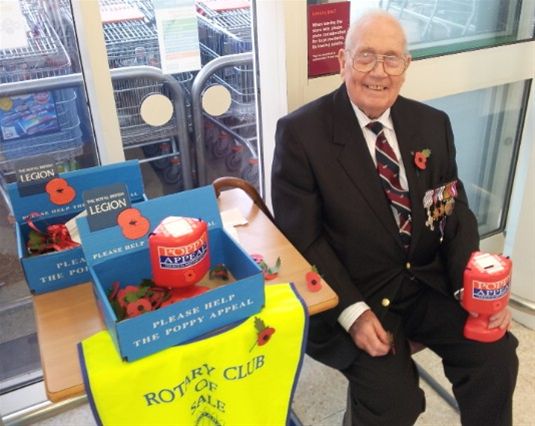 2011 ... A YEAR IN THE LIFE - Club president John Taylor collects for the 2011 Poppy Appeal