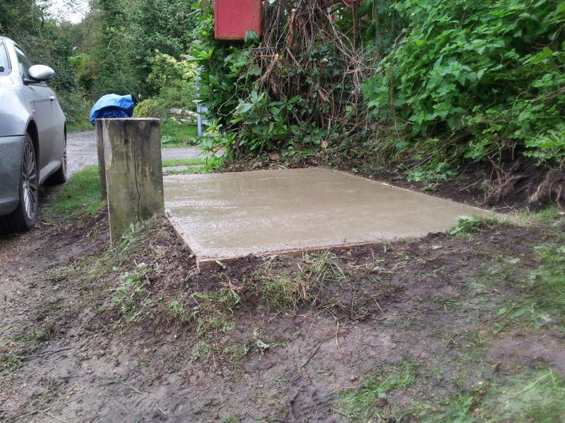 Rtn. George Armstrong - Concrete base installed