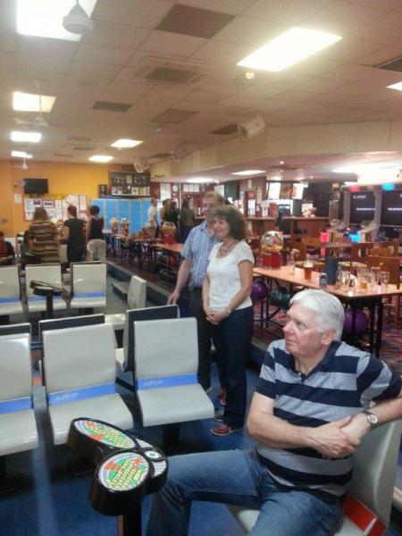 Ten Pin Bowling for fun - Who nicked by drum sticks then!