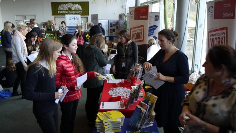 2015 Opening Doors to a Brighter Future - Wadebridge School students have fun interacting with the various career advisors (01)