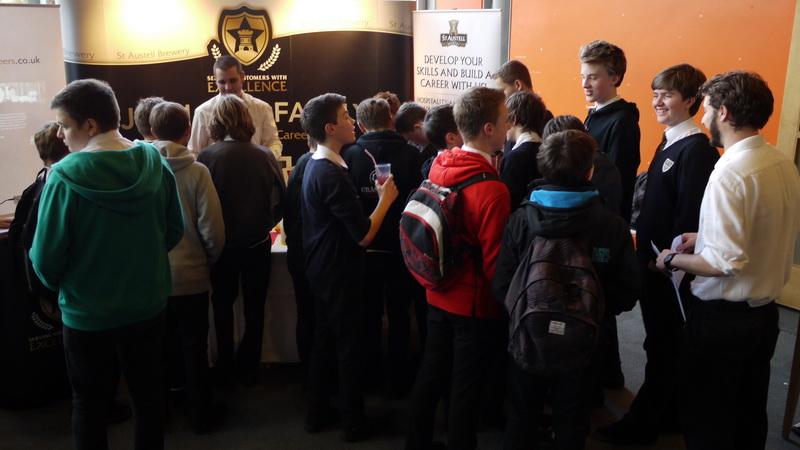 2015 Opening Doors to a Brighter Future - Wadebridge School students have fun interacting with the various career advisors (02)