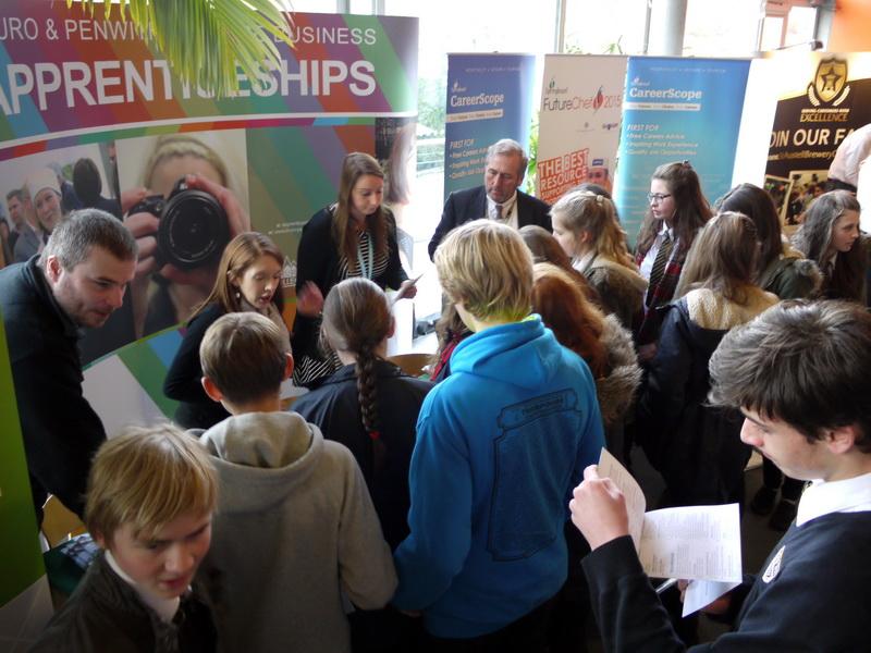 2015 Opening Doors to a Brighter Future - Wadebridge School students have fun interacting with the various career advisors (08)