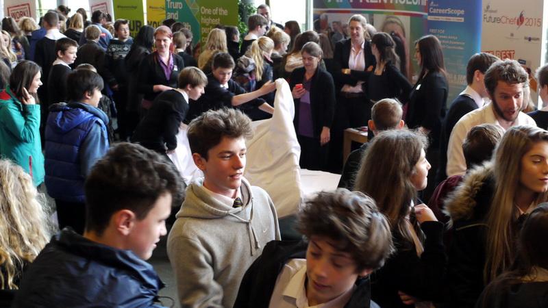 2015 Opening Doors to a Brighter Future - Wadebridge School students have fun interacting with the various career advisors (14)