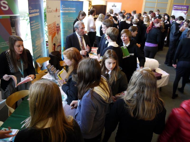 2015 Opening Doors to a Brighter Future - Wadebridge School students have fun interacting with the various career advisors (16)