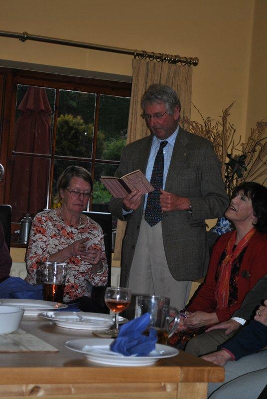 Literary evening at Ffrydd House Knighton - David and Trixie - one highlight of many! 