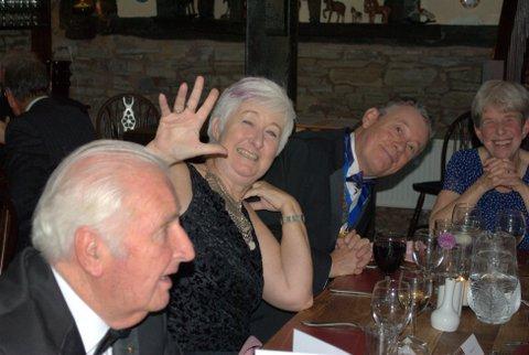 President's evening at the Riverside Inn, Aymestry - Brian, Carolyn, Ian, Joan