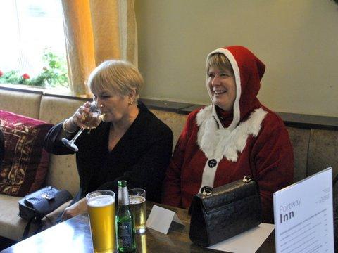 Rotarian golfers Christmas lunch at the Portway Inn - Margaret and 