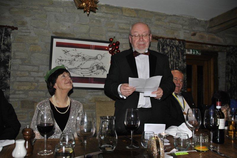 Evening Christmas Meal at the Stagg Inn, Titley - Norman and his jokes