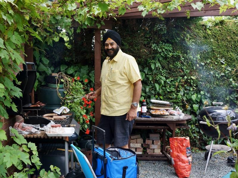 Pinner Rotary Barbecue - Ravi in charge of the cooking