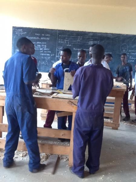 2015: Visit to Tanzania - Woodwork class at Ghona  Vocational College