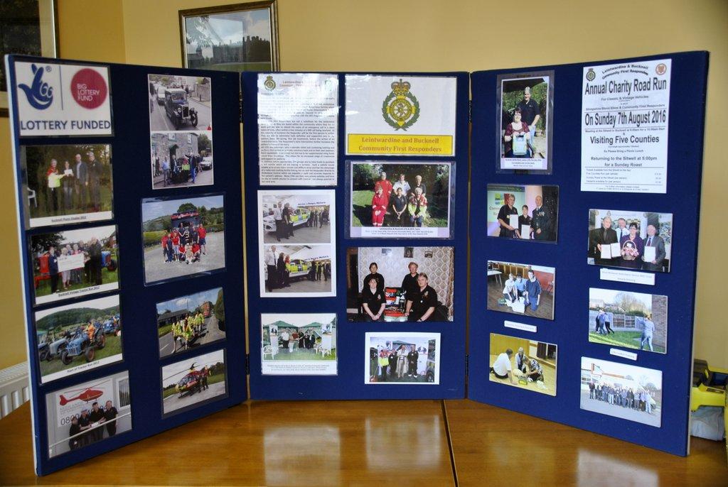 Dinner and First Responders speaker at the Baron - The presentation board.....