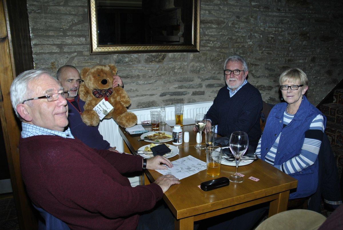 Fun charity quiz night including supper at the Baron - Martin, Nick ( and Barnaby!) Howard, Pauline