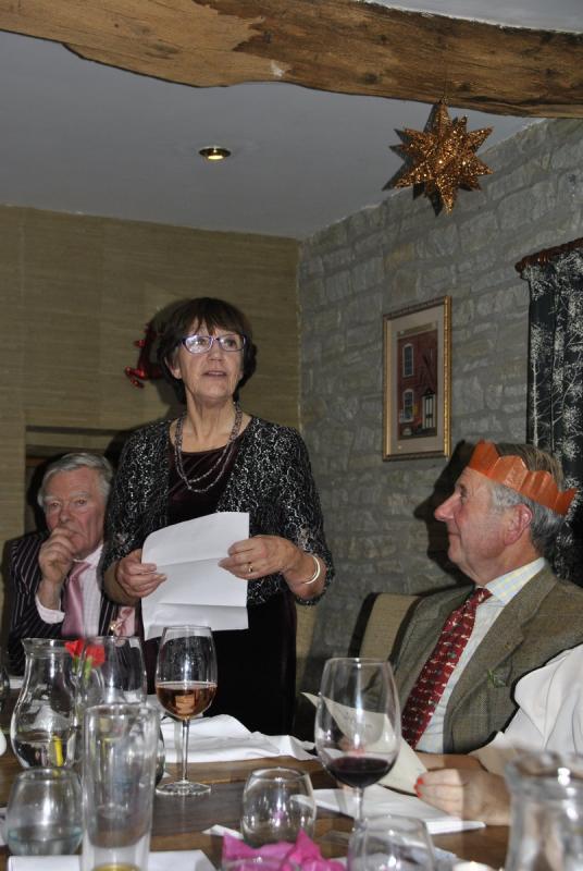 Christmas dinner at the Stagg in Titley - Dorothy with a poem