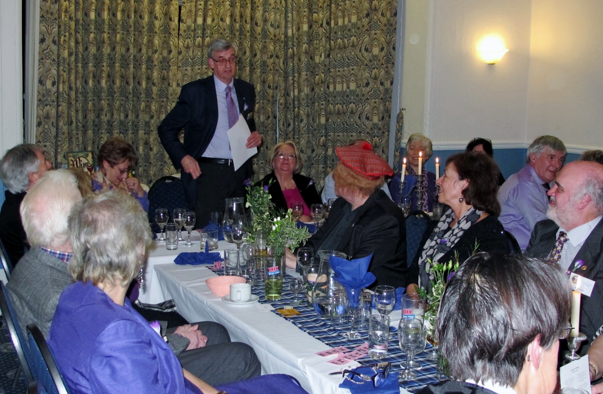Burns Night at Pinner Hill Golf Club - Malcolm gives the Address to the Lassies