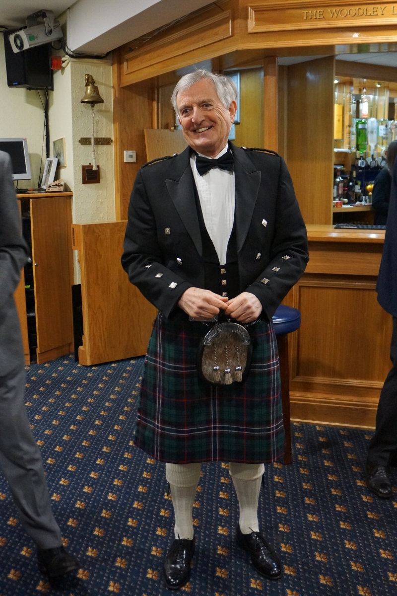 Burns Night at Pinner Hill Golf Club - Tom - the star of the evening