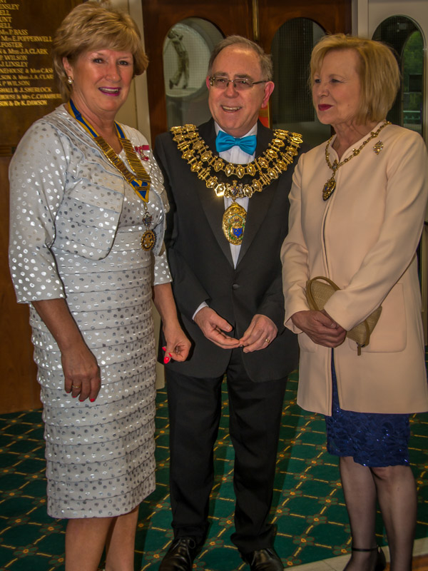 The Rotary Foundation centenary celebration. - President Bernadette and The Mayor and Mayoress of Stockport, Councillor Chris Gordon and Dr Margaret Gordon.