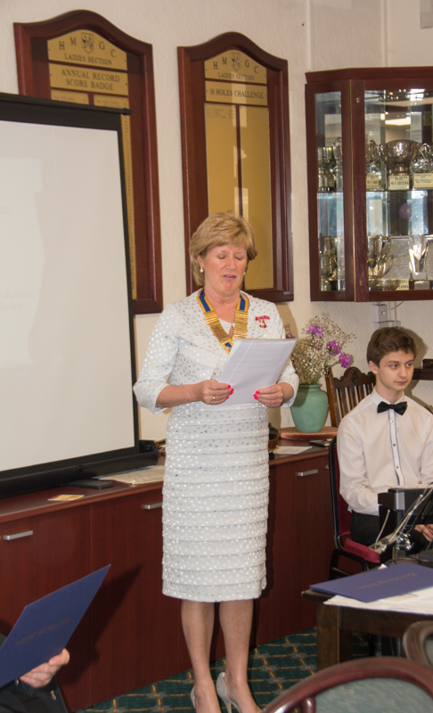 The Rotary Foundation centenary celebration. - President Bernadette addresses the Club.