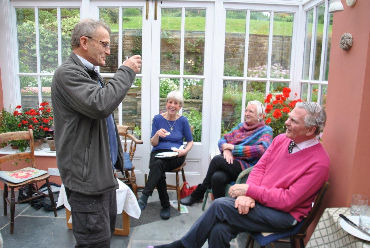 Frugal lunch at Rotarian Clive's home - 