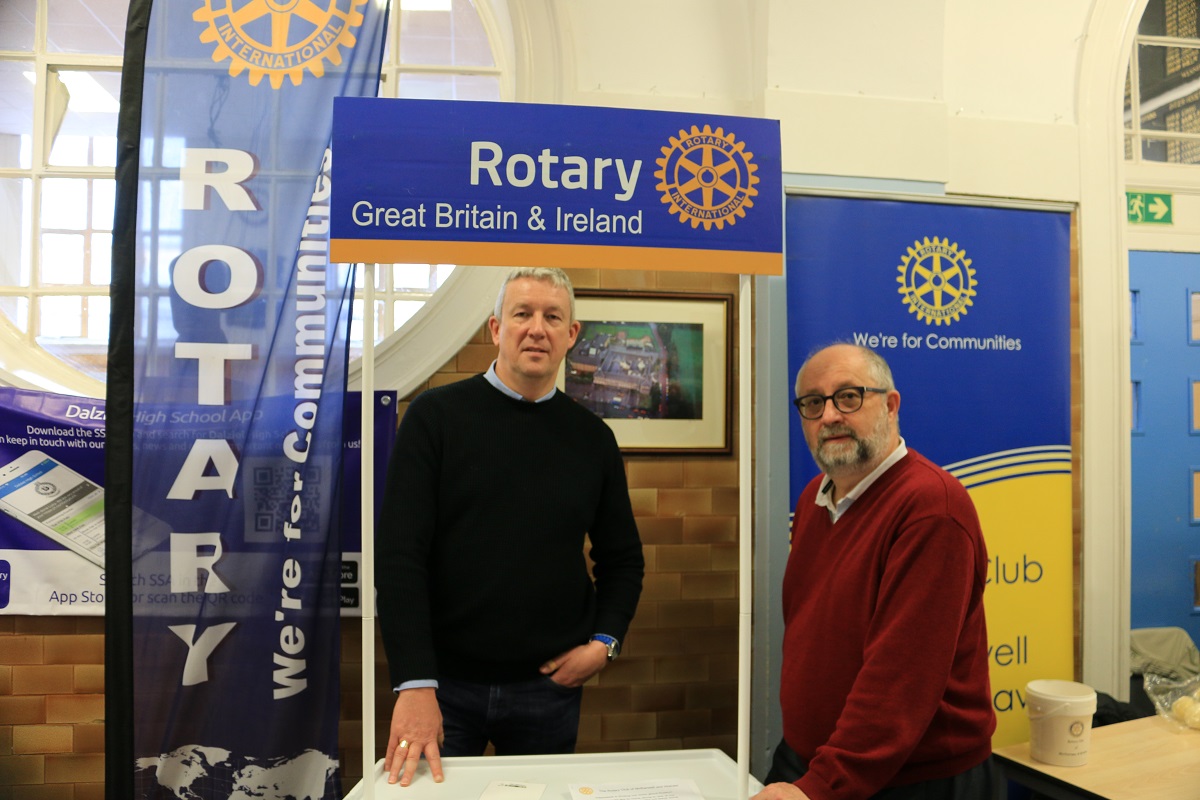 Autumn Fayre 2018 - Rotary Booth with Andrew Steven and Andrew Murray