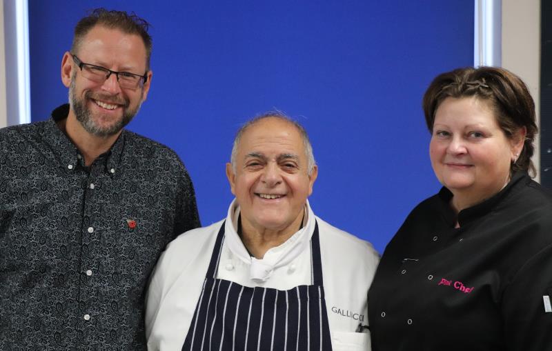 Young Chef competition 2018 - 20181110132925Judges Steve Anderson (Ollivers Restuarant), Omero Gallucci, Sonia Duncton IMG 4106A