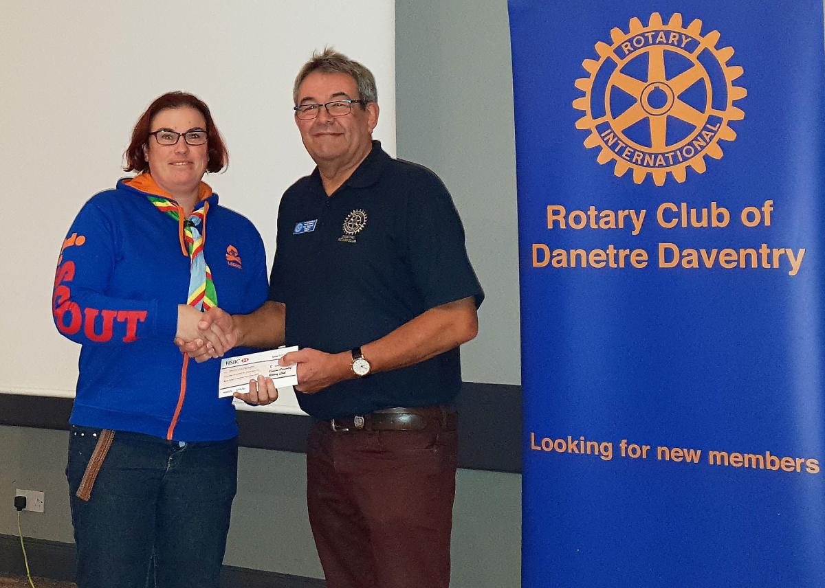 54th Presentation Evening 2018 - Claire Lane collected £180 for this scout group