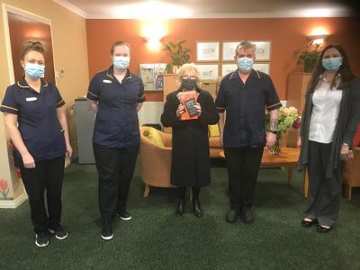 Tablets provided to local nursing homes - Tablets delivered to Hatton Lea Nursing Home by Jean Murray