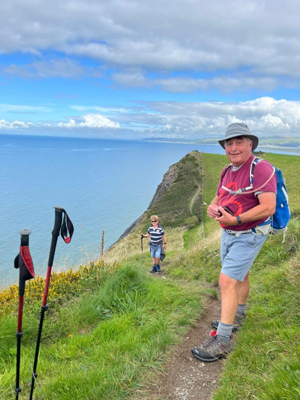 Round Wales charity walk for Blood Cancer UK - Chris walked with friends from Borth to Aberystwyth.