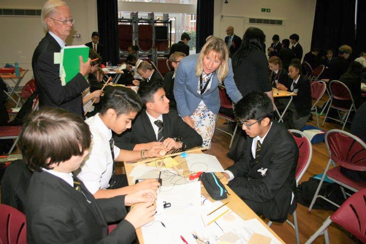 Technology Tournament November 2016 at JHGS - More encouragement (but not assistance - that's against the rules) from the Headteacher