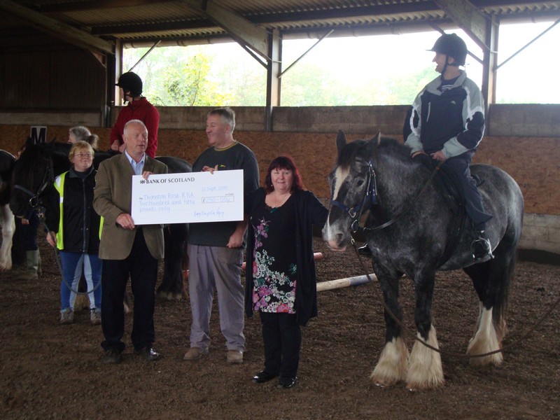 Esk Valley Donate toThornton Rose Ride - Ability Group - Cheque Presentation