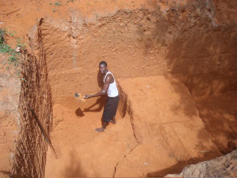 International Activities - Digging out the pit for a set of latrines