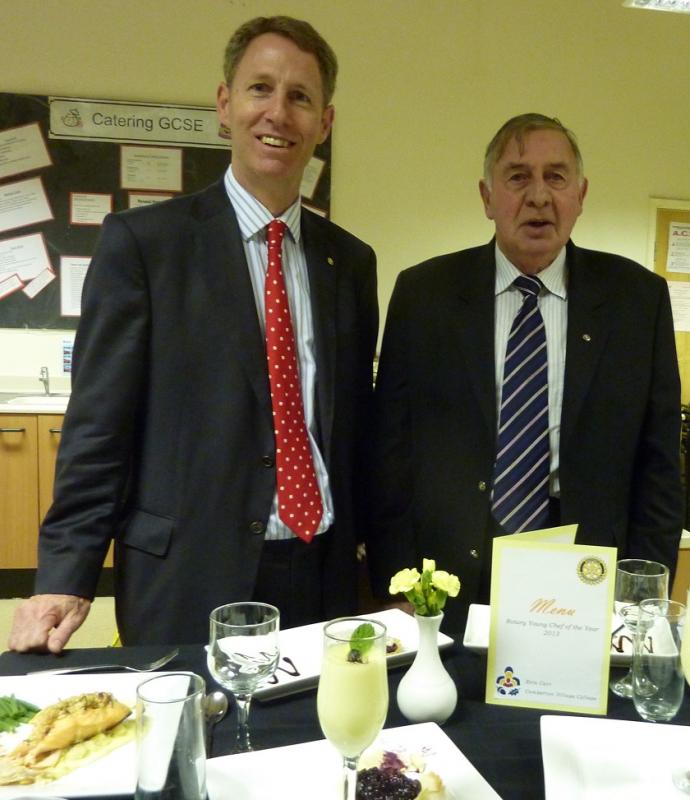 Nov 2012 Rotary Young Chef Competition hosted by Comberton Village College - Organisers - Rtns Duncan and Alan