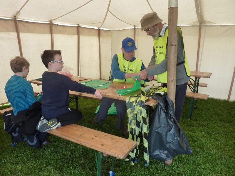 Jun 2013 Kids Out Day at Wimpole Hall and Farm - 8 Kite making with Mike and John