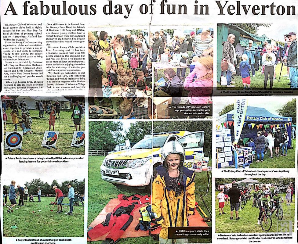 August Fun Day - This well respected event gets good publicity in the local paper