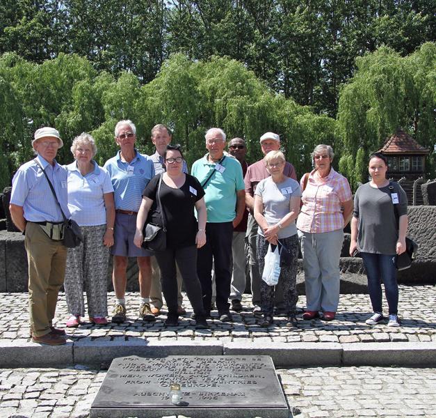 Club Visit to Krakow - Tywyn group at the holocaust memorial