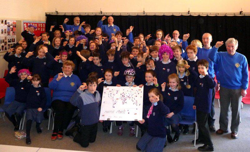 Rotary Year 2012-13 - Purple Pinkie Day at Belhaven Hill School