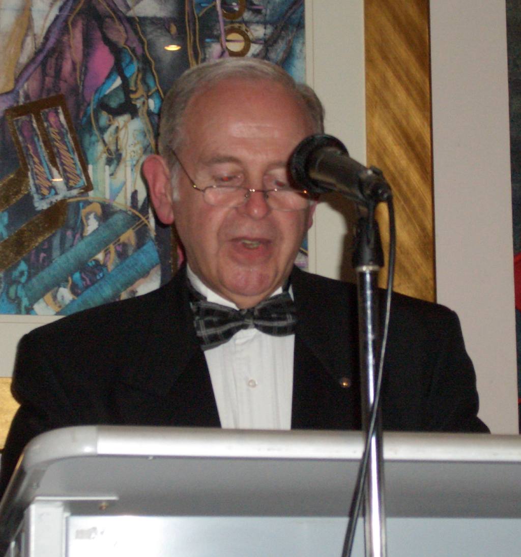 Charter Night 2008 - Our newest member, David Gawne, reads the Objects of Rotary