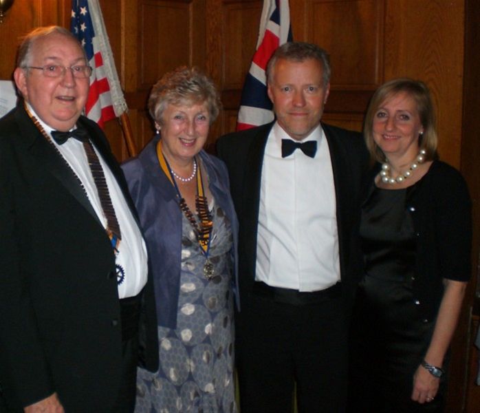 PRESIDENT'S NIGHT 2010 - President Malcolm Brown with his wife, Doreen, son-in-law Stuart Freestone and daughter Wendy Freestone.