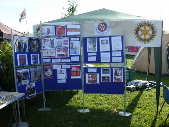 Royal Manx Agricultural Show - Main display boards on the Rotary stand